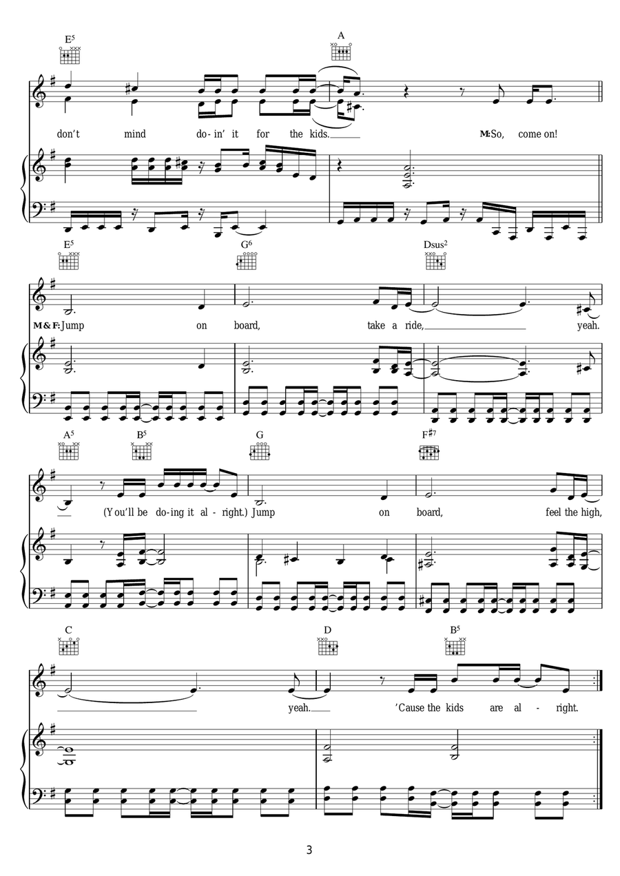 Kids Kids Piano, Vocal scores gallery preview page 3