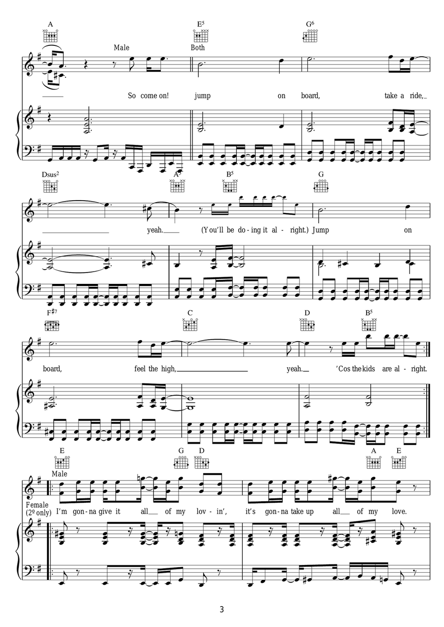 Kids Piano, Vocal scores gallery preview page 3