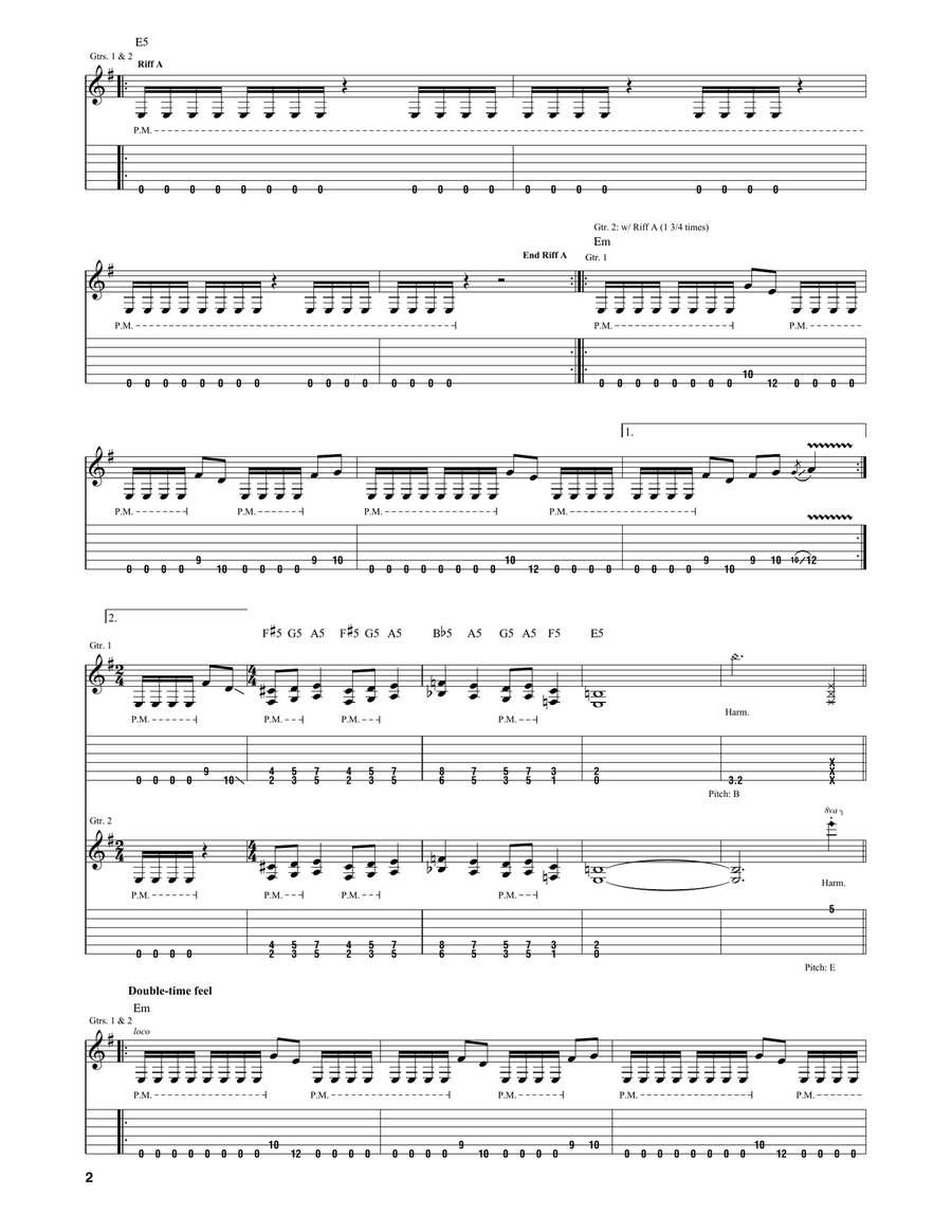 Spit Out The Bone Acoustic Guitar scores gallery preview page 2