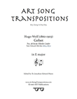 WOLF: Gebet (transposed to E major)