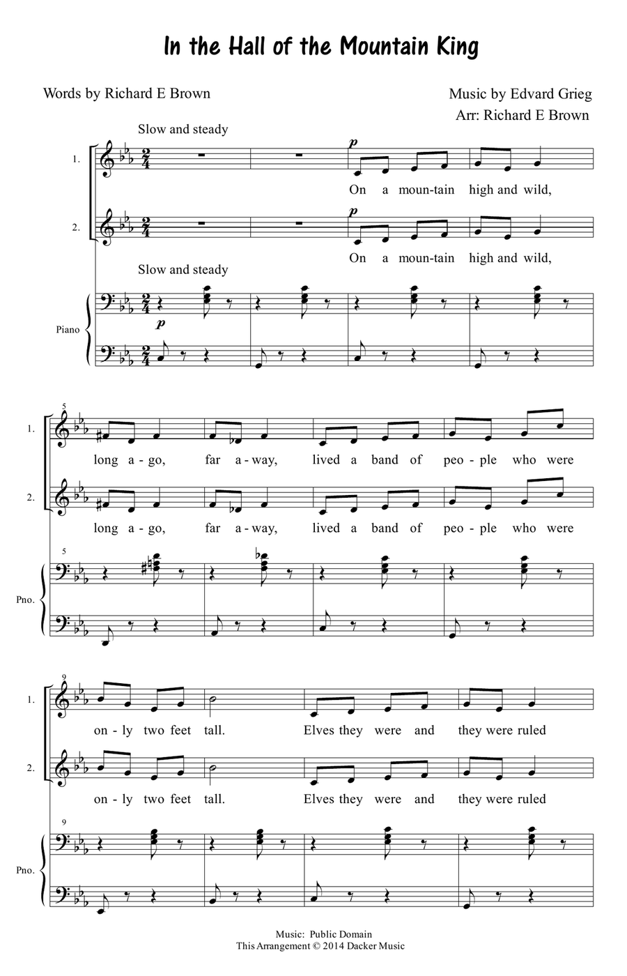In the Hall of the Mountain King 2-Part scores gallery preview page 2