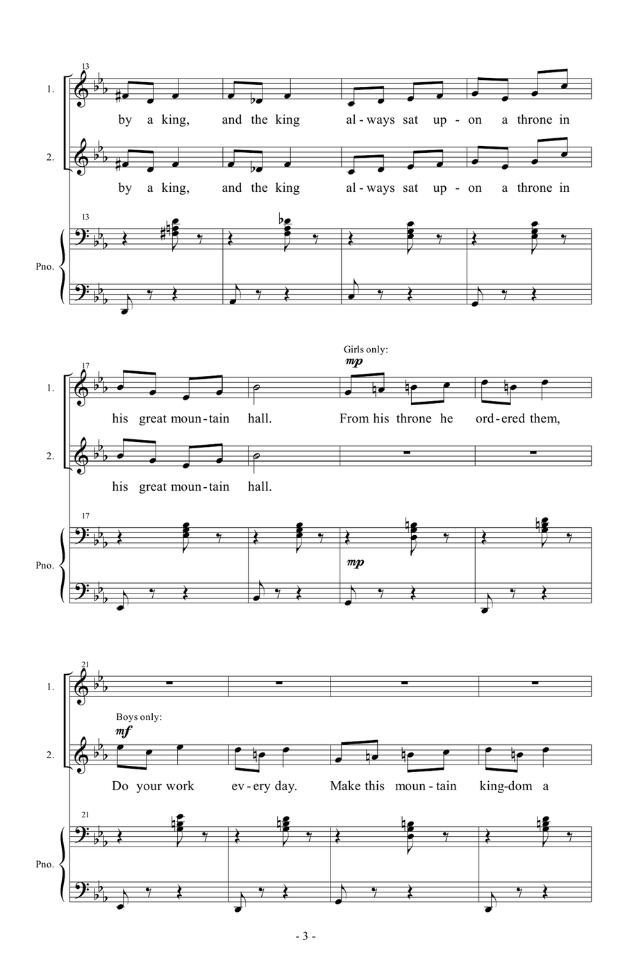 In the Hall of the Mountain King 2-Part scores gallery preview page 3