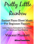 Pretty Little Rainbow Easiest Piano Sheet Music for Beginner Pianists mini preview
