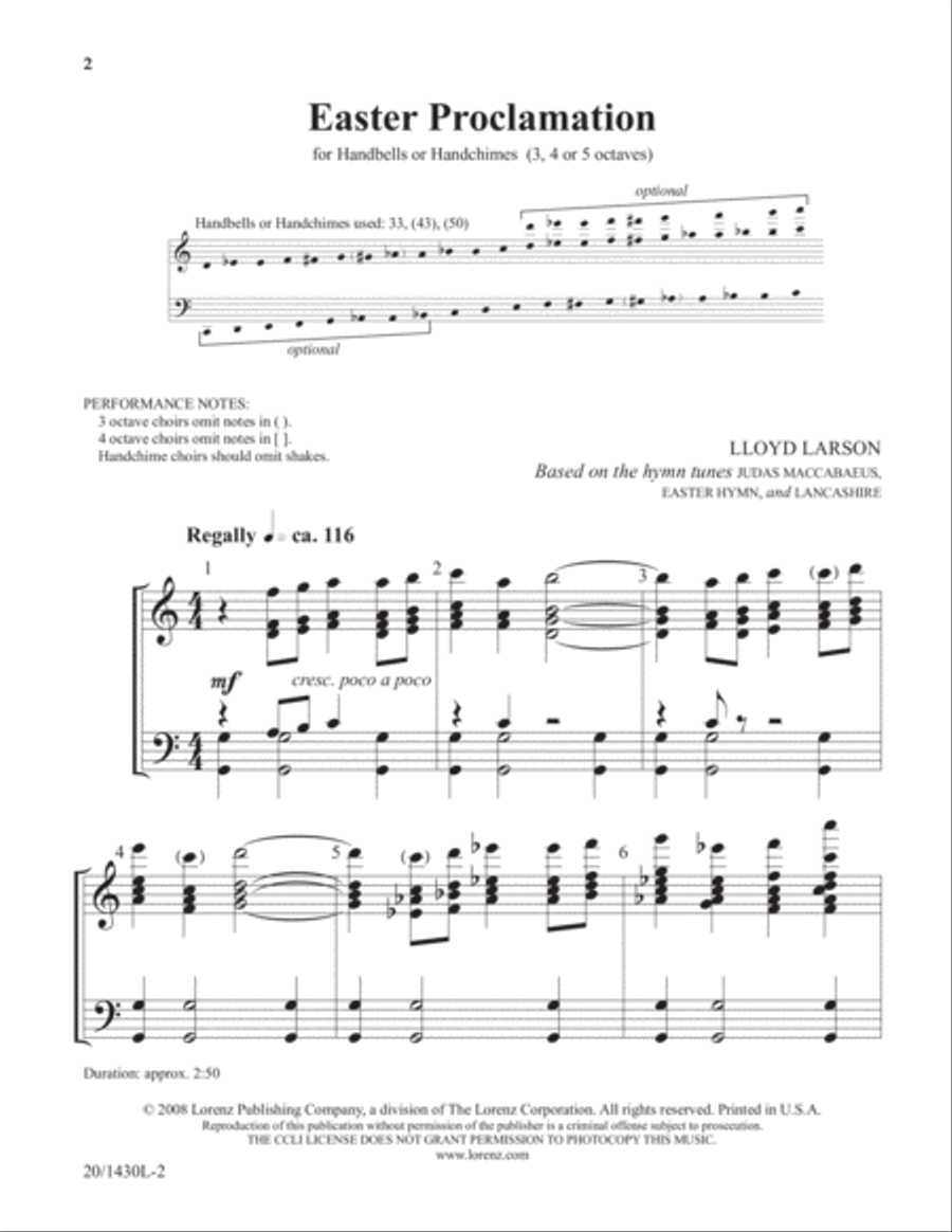 Easter Proclamation (Digital Download) 5-Octaves scores gallery preview page 2