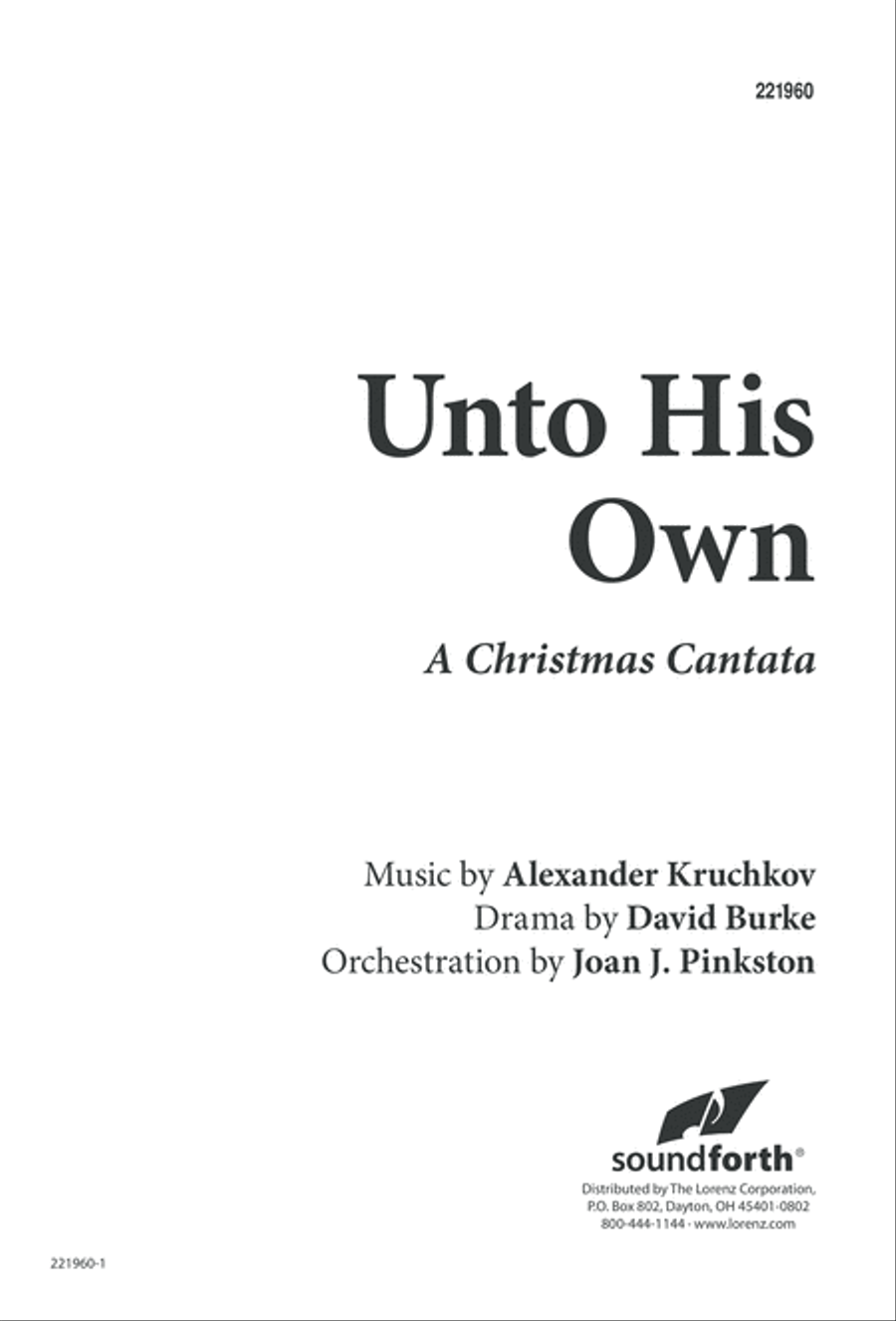 Unto His Own (Digital Download) 4-Part scores gallery preview page 1