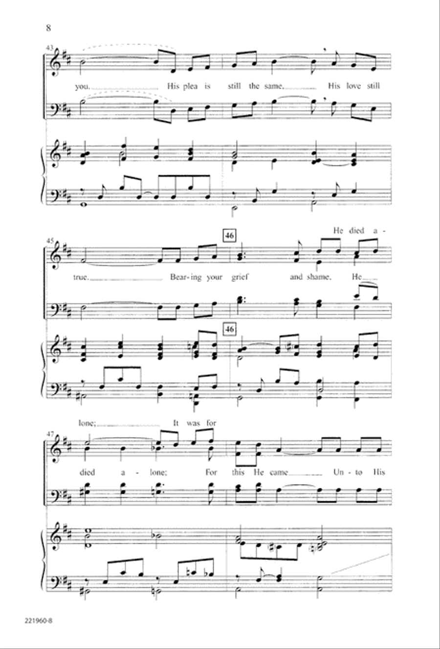 Unto His Own (Digital Download) 4-Part scores gallery preview page 12