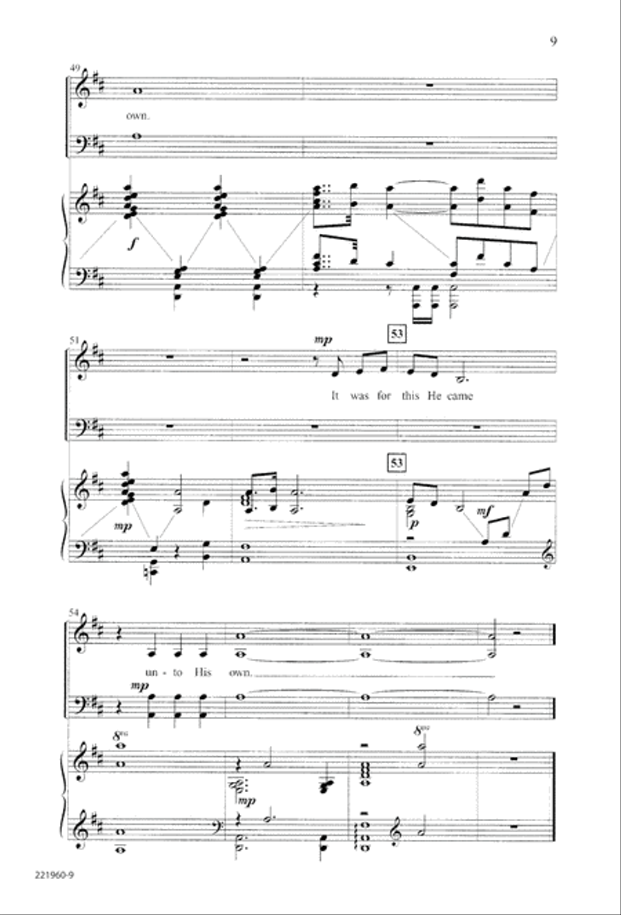 Unto His Own (Digital Download) 4-Part scores gallery preview page 13