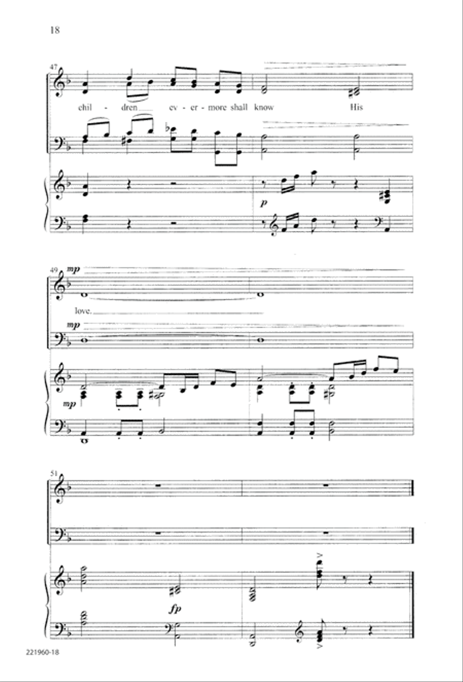 Unto His Own (Digital Download) 4-Part scores gallery preview page 22