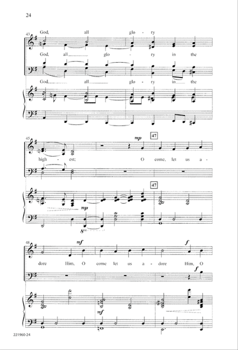 Unto His Own (Digital Download) 4-Part scores gallery preview page 28