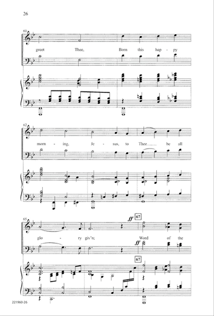 Unto His Own (Digital Download) 4-Part scores gallery preview page 30
