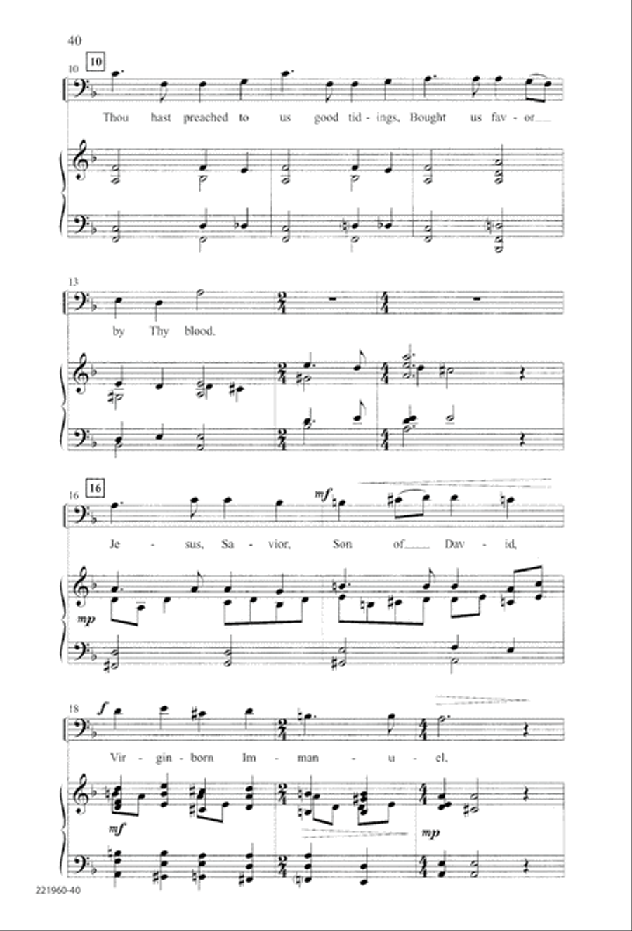 Unto His Own (Digital Download) 4-Part scores gallery preview page 44