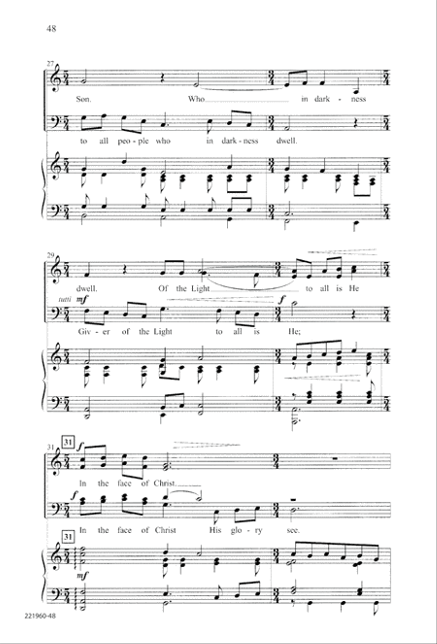 Unto His Own (Digital Download) 4-Part scores gallery preview page 52
