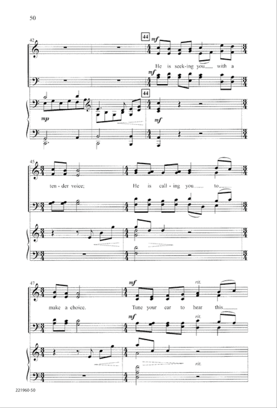 Unto His Own (Digital Download) 4-Part scores gallery preview page 54
