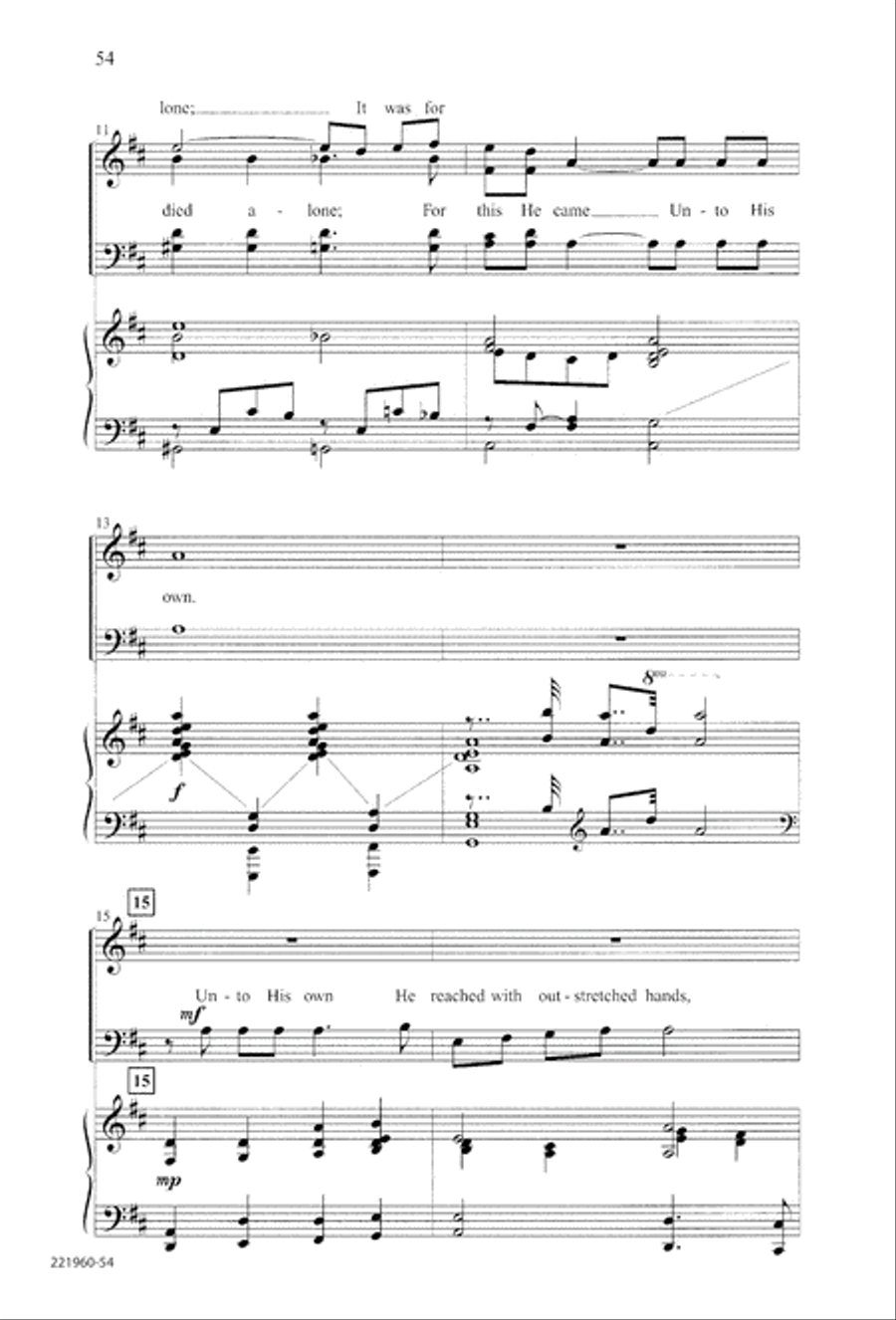 Unto His Own (Digital Download) 4-Part scores gallery preview page 58