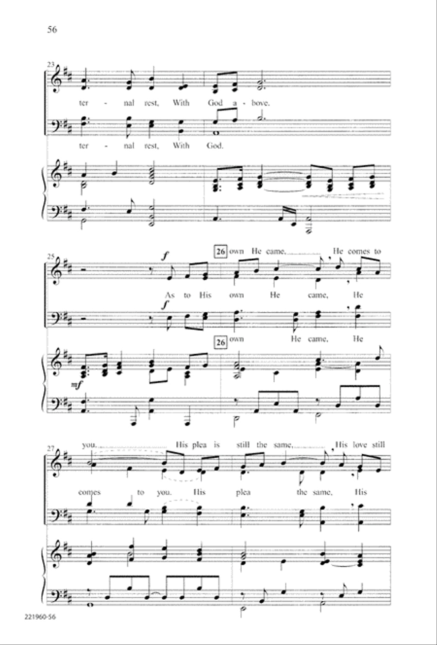 Unto His Own (Digital Download) 4-Part scores gallery preview page 60