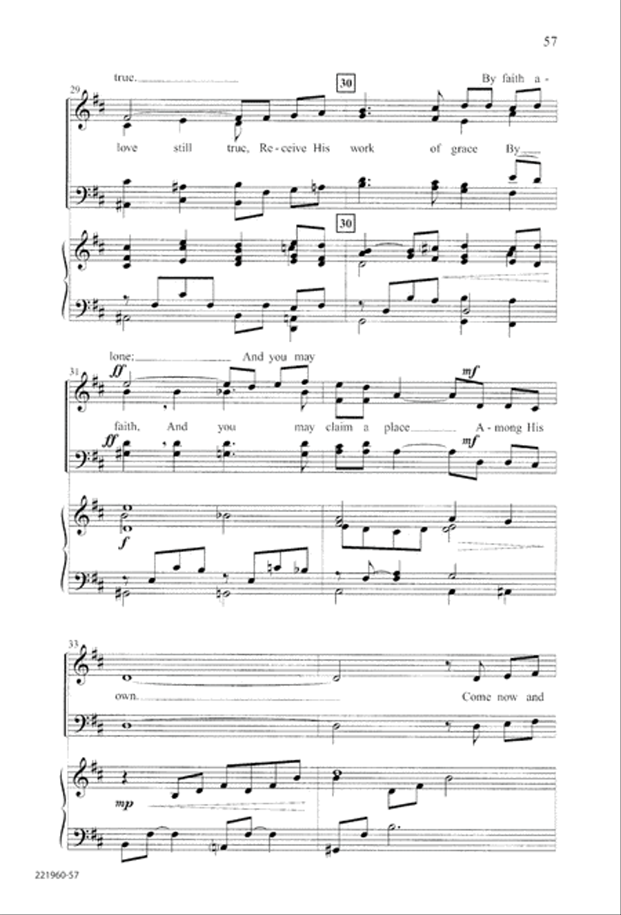 Unto His Own (Digital Download) 4-Part scores gallery preview page 61