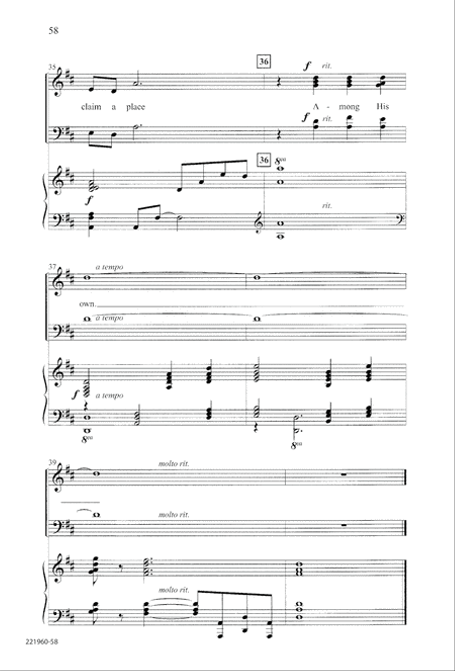 Unto His Own (Digital Download) 4-Part scores gallery preview page 62