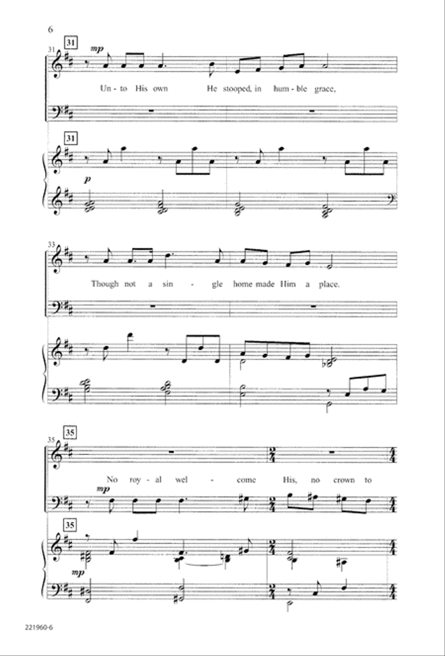 Unto His Own (Digital Download) 4-Part scores gallery preview page 10
