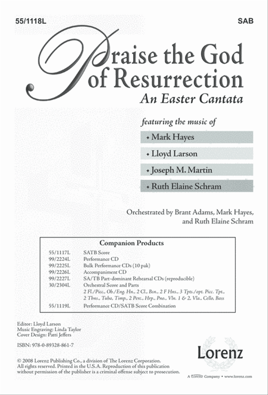 Praise the God of Resurrection (Digital Download) 3-Part scores gallery preview page 1