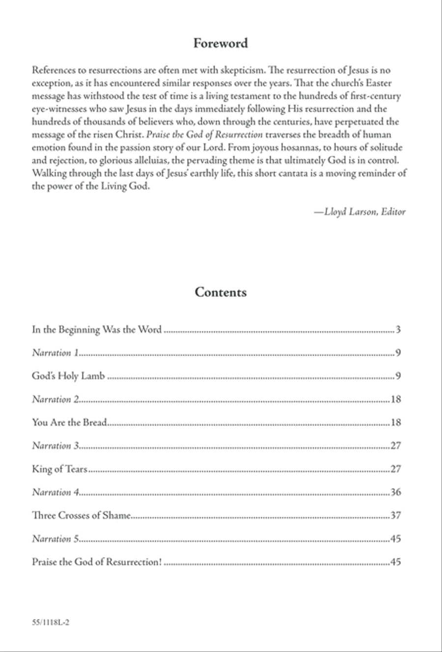 Praise the God of Resurrection (Digital Download) 3-Part scores gallery preview page 2