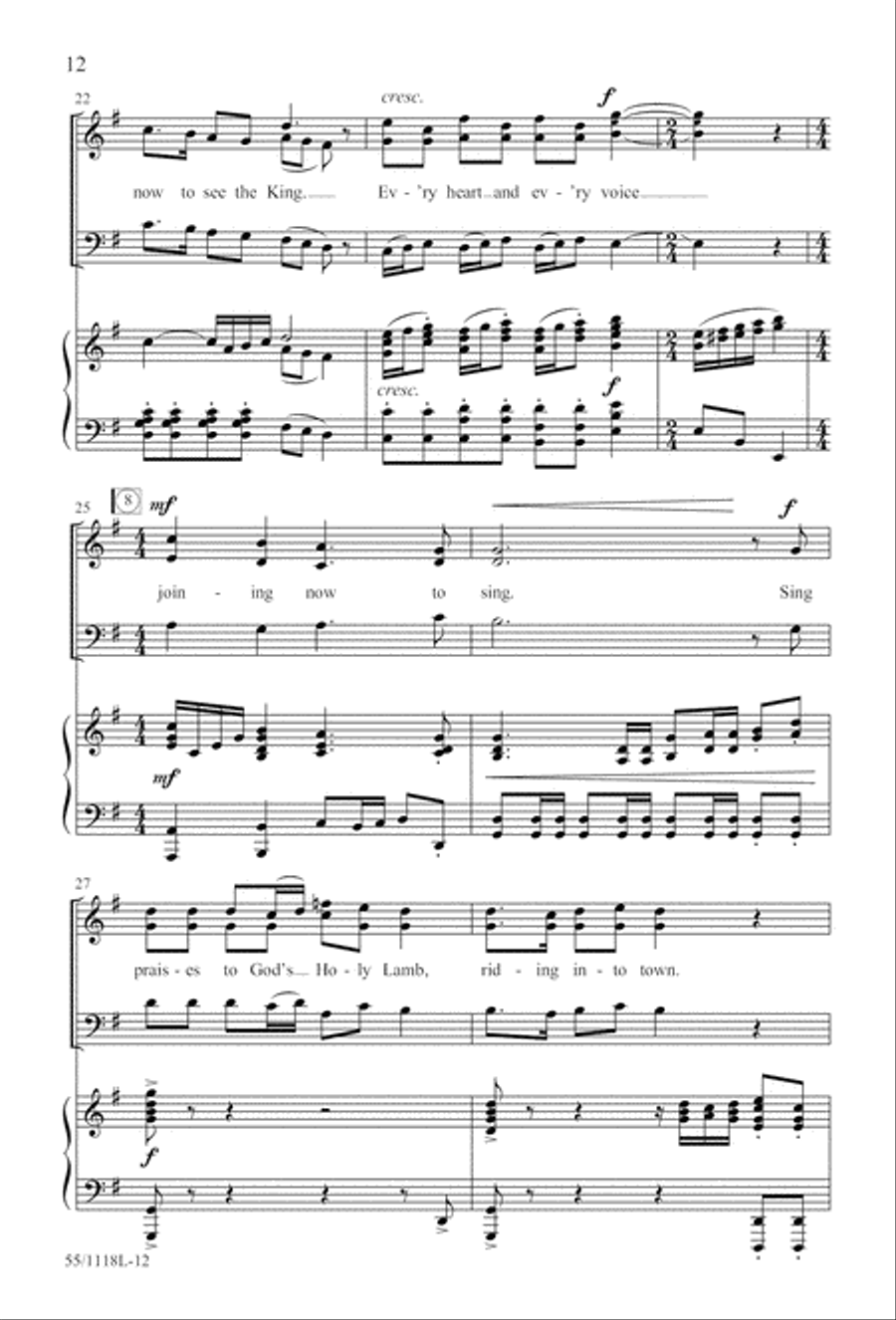 Praise the God of Resurrection (Digital Download) 3-Part scores gallery preview page 12