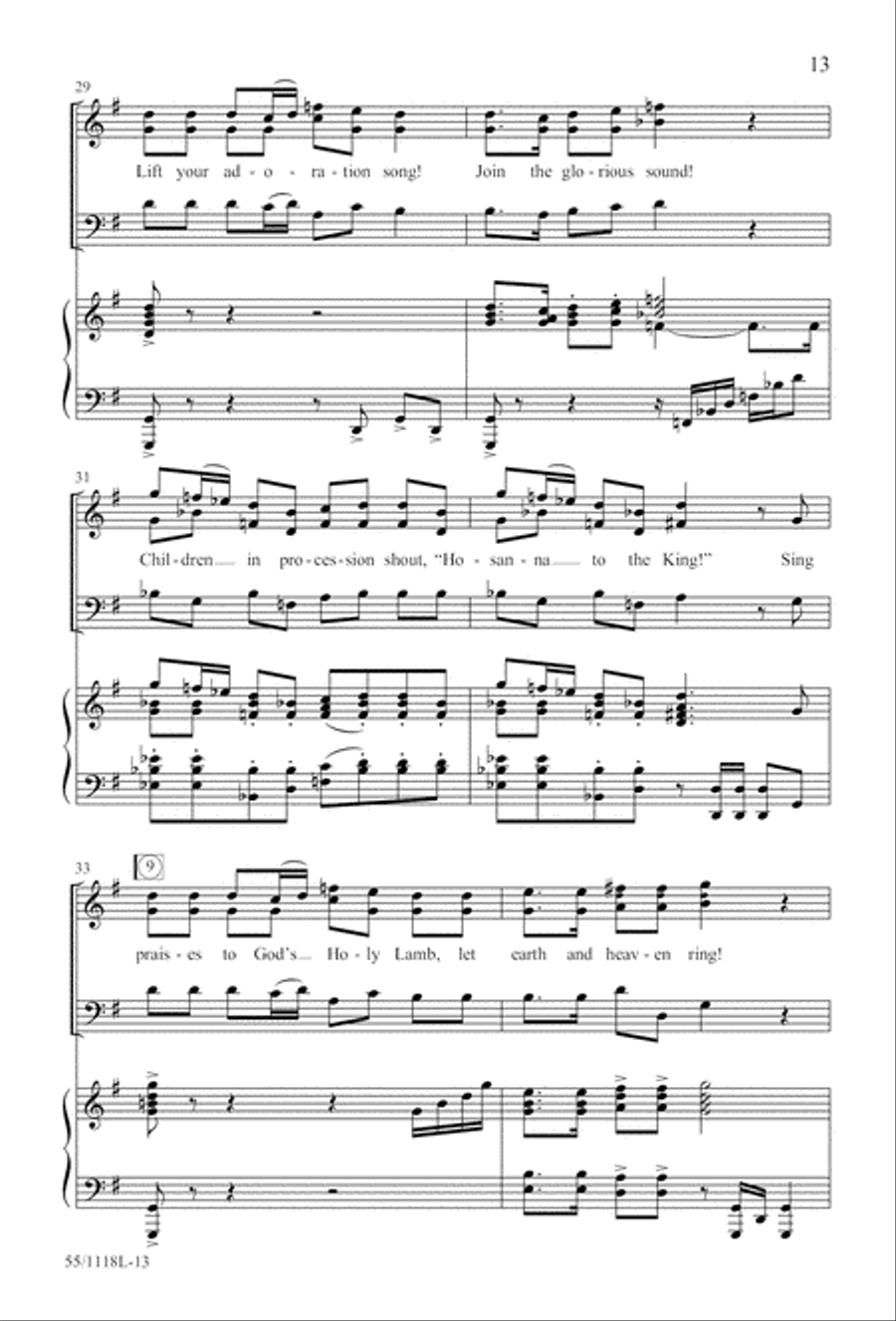 Praise the God of Resurrection (Digital Download) 3-Part scores gallery preview page 13