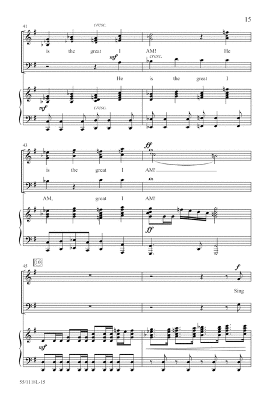 Praise the God of Resurrection (Digital Download) 3-Part scores gallery preview page 15