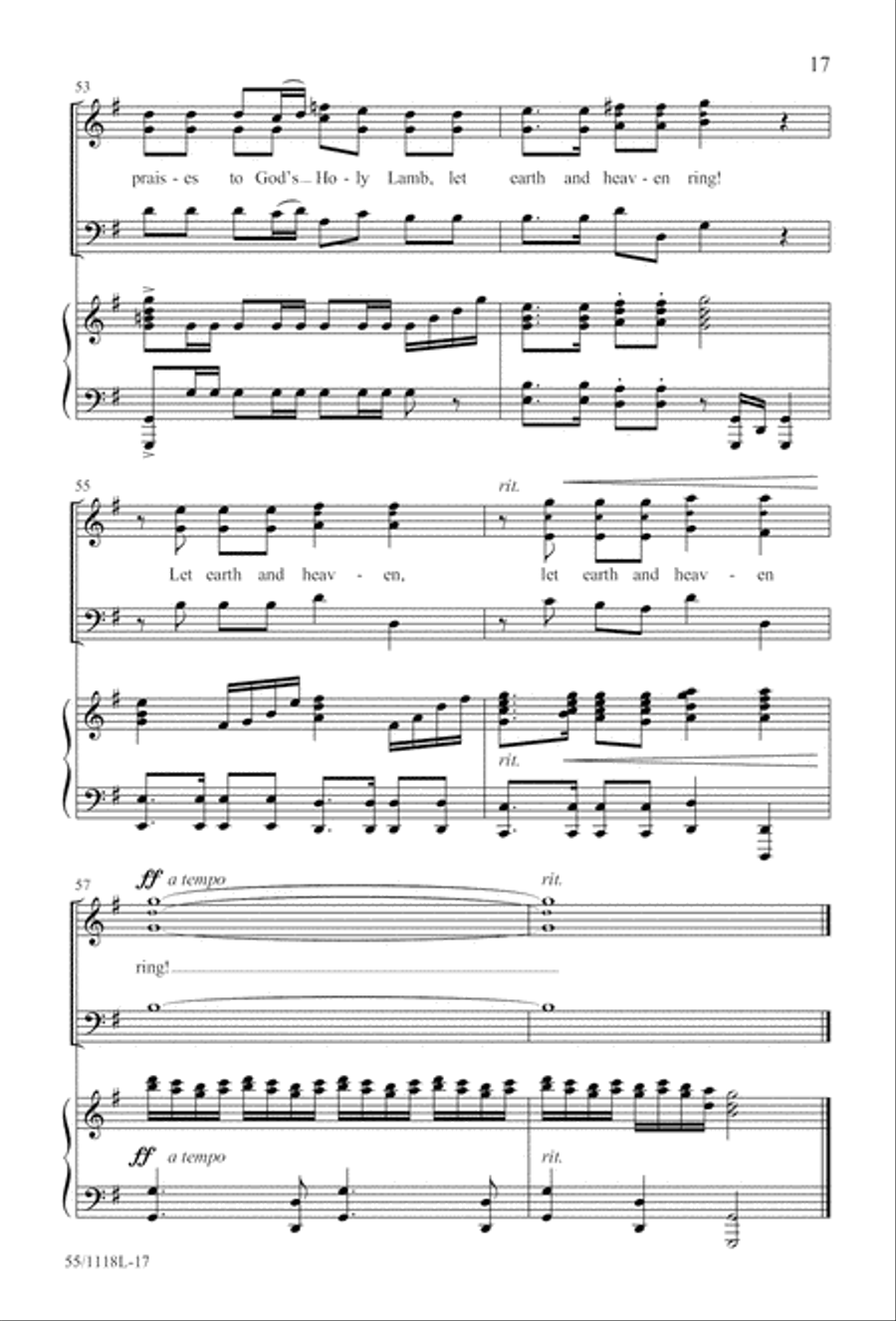 Praise the God of Resurrection (Digital Download) 3-Part scores gallery preview page 17