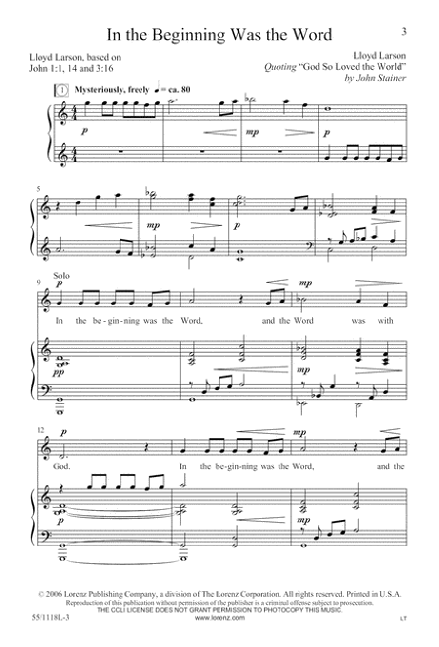 Praise the God of Resurrection (Digital Download) 3-Part scores gallery preview page 3