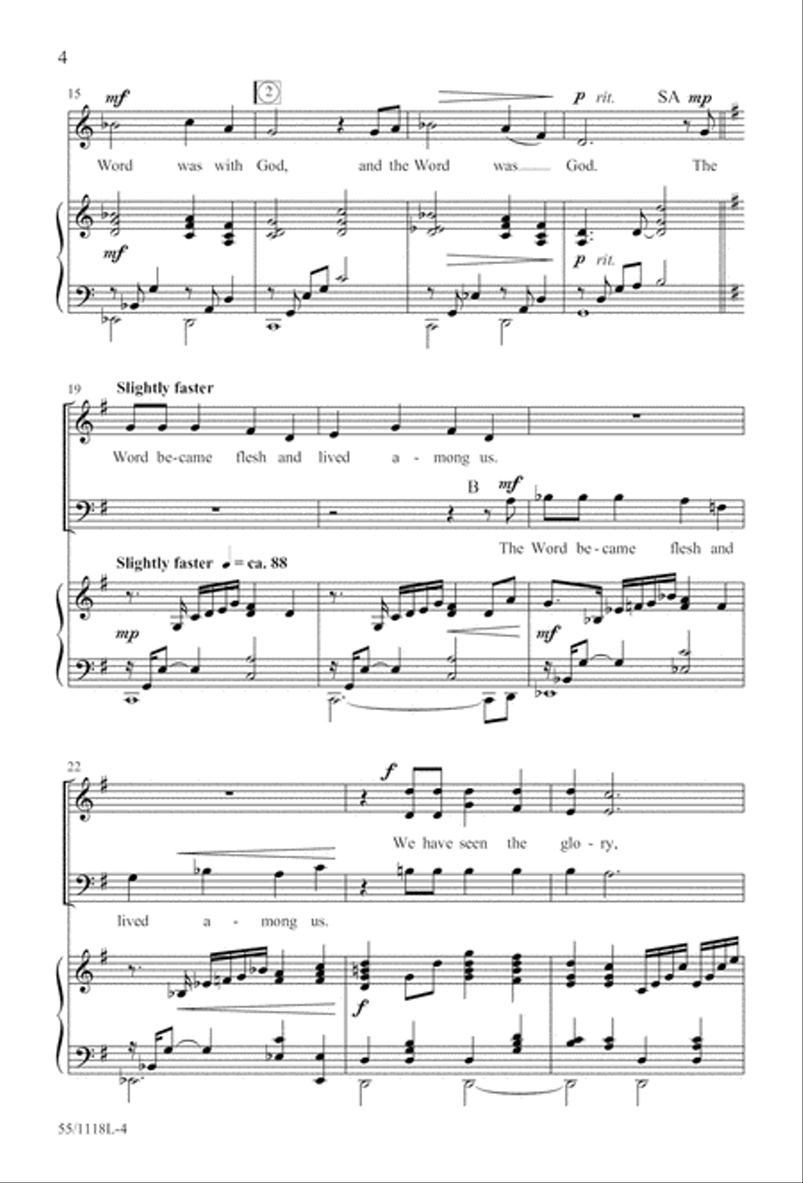 Praise the God of Resurrection (Digital Download) 3-Part scores gallery preview page 4