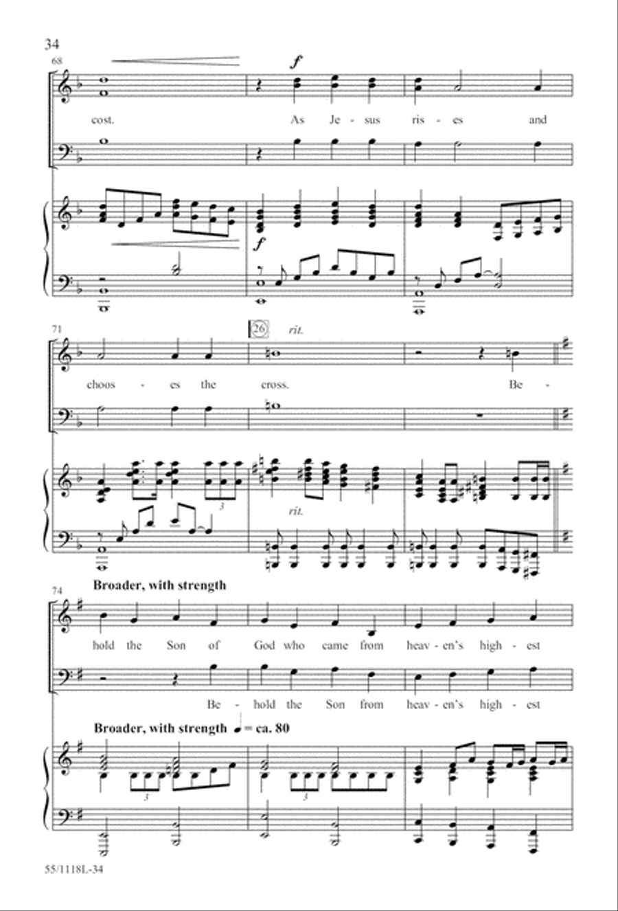 Praise the God of Resurrection (Digital Download) 3-Part scores gallery preview page 34