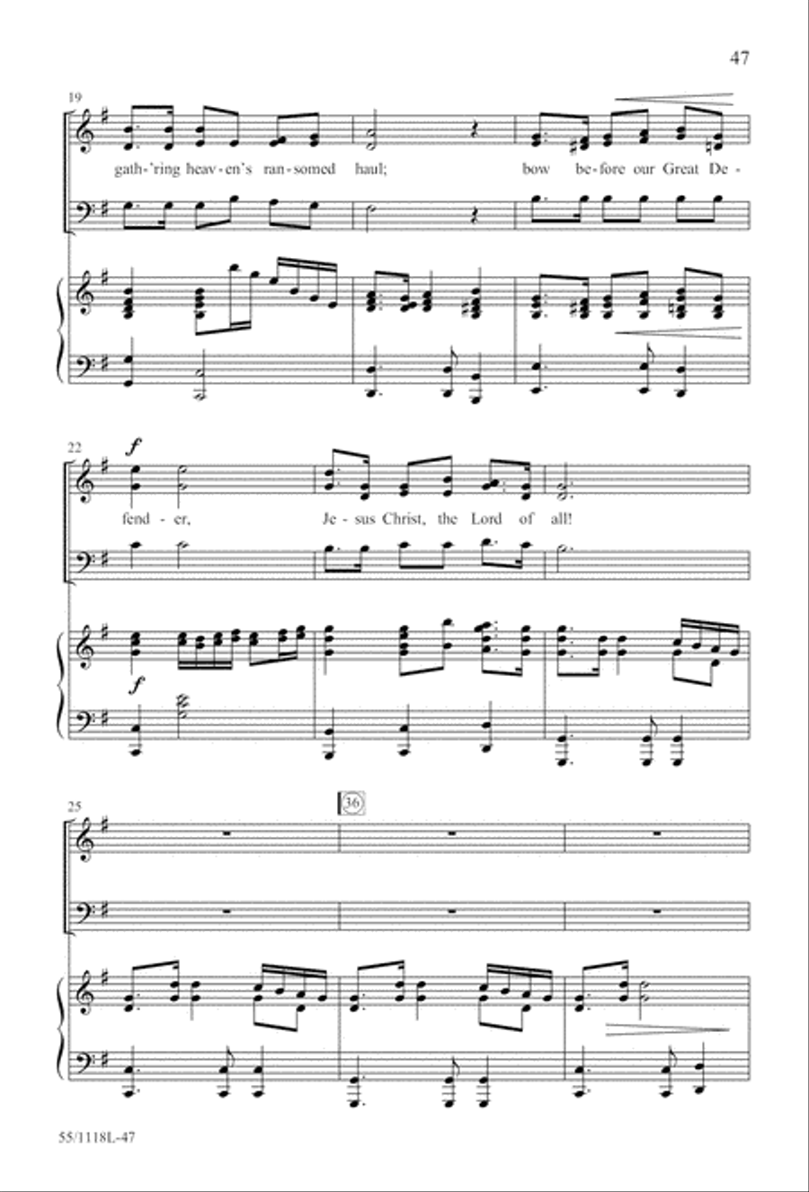 Praise the God of Resurrection (Digital Download) 3-Part scores gallery preview page 47