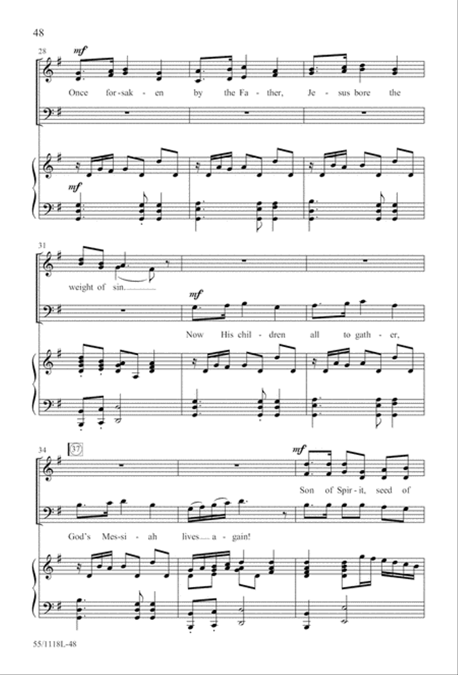 Praise the God of Resurrection (Digital Download) 3-Part scores gallery preview page 48
