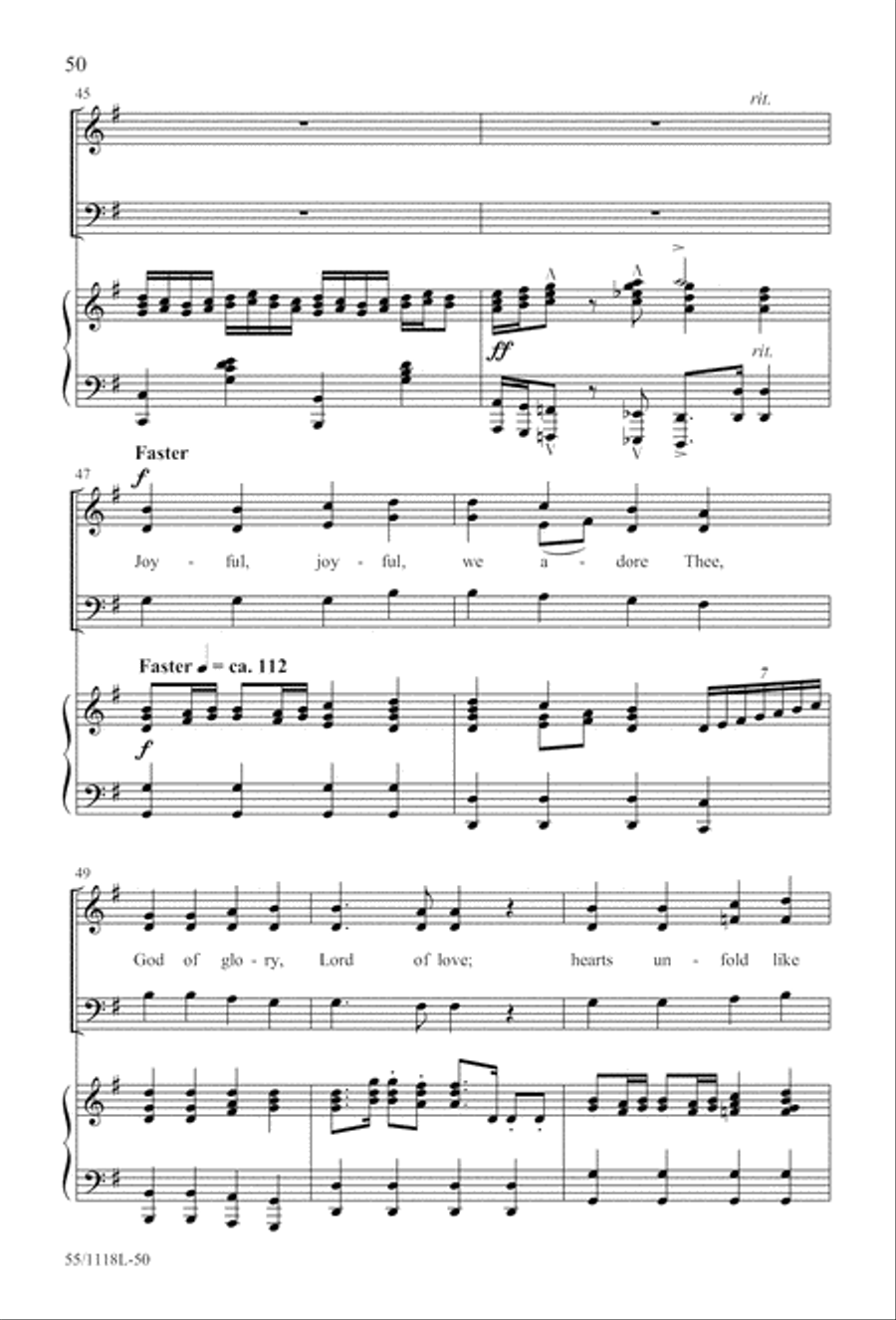 Praise the God of Resurrection (Digital Download) 3-Part scores gallery preview page 50