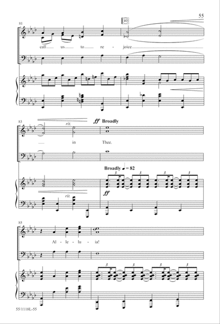 Praise the God of Resurrection (Digital Download) 3-Part scores gallery preview page 55