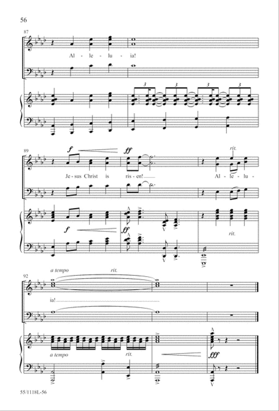 Praise the God of Resurrection (Digital Download) 3-Part scores gallery preview page 56