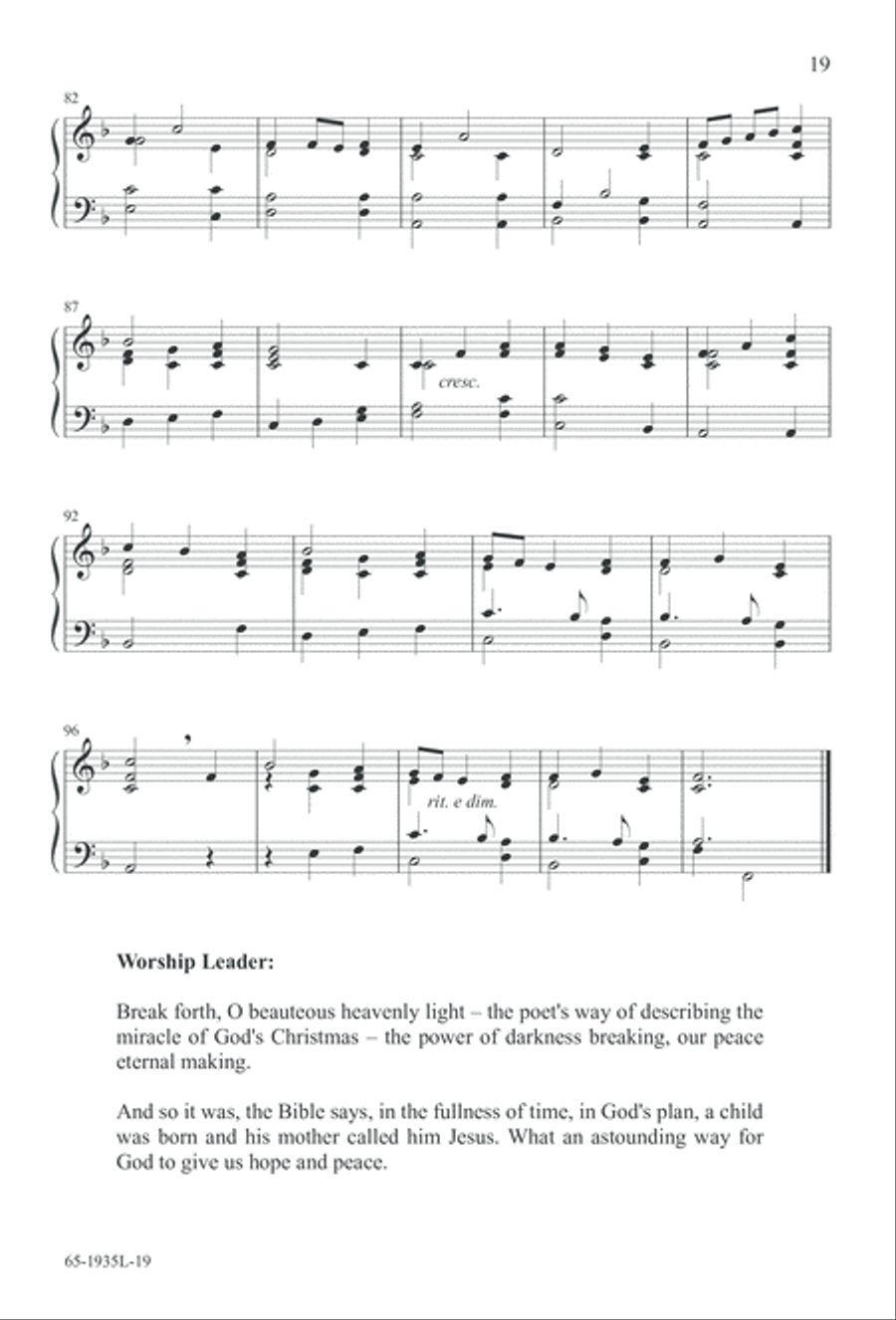 The Advent of Hope, the Birth of Peace (Digital Download) 3-Part scores gallery preview page 21