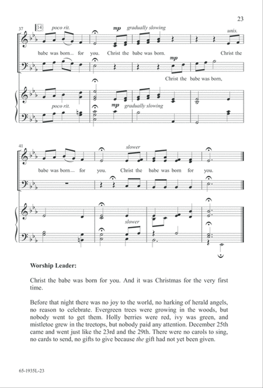 The Advent of Hope, the Birth of Peace (Digital Download) 3-Part scores gallery preview page 25