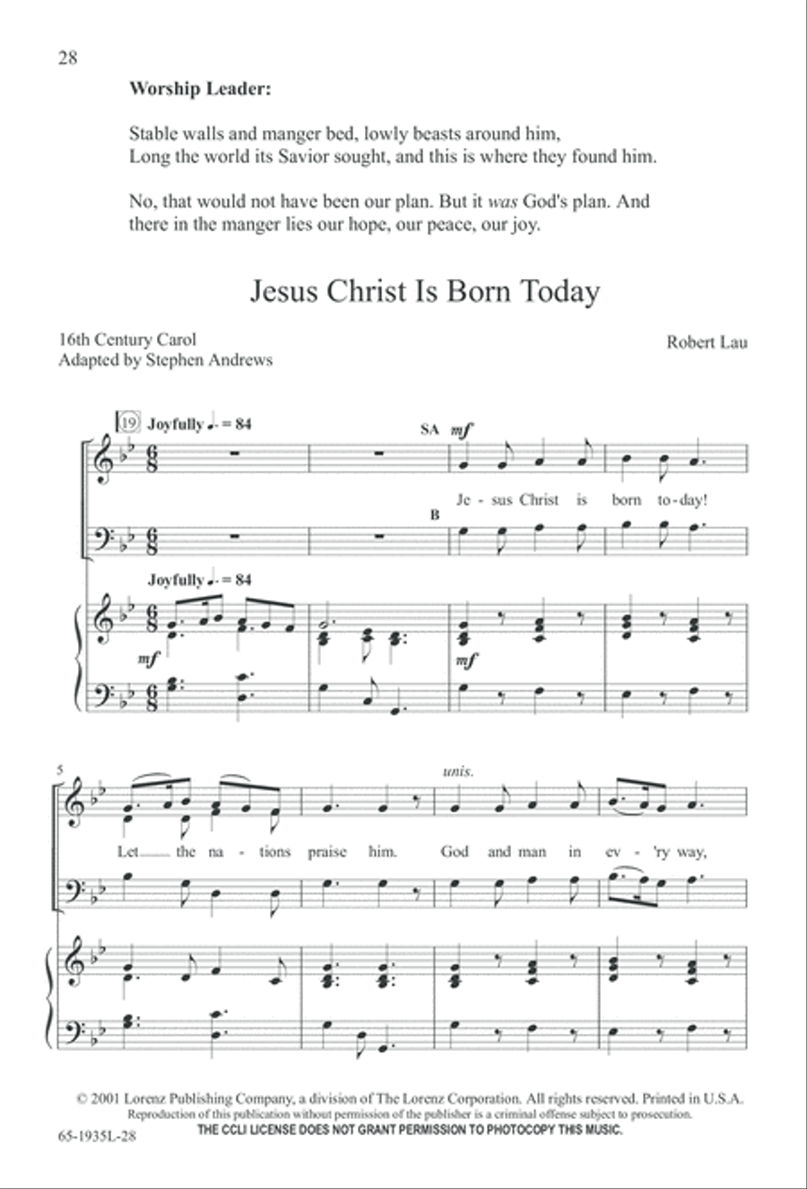 The Advent of Hope, the Birth of Peace (Digital Download) 3-Part scores gallery preview page 30