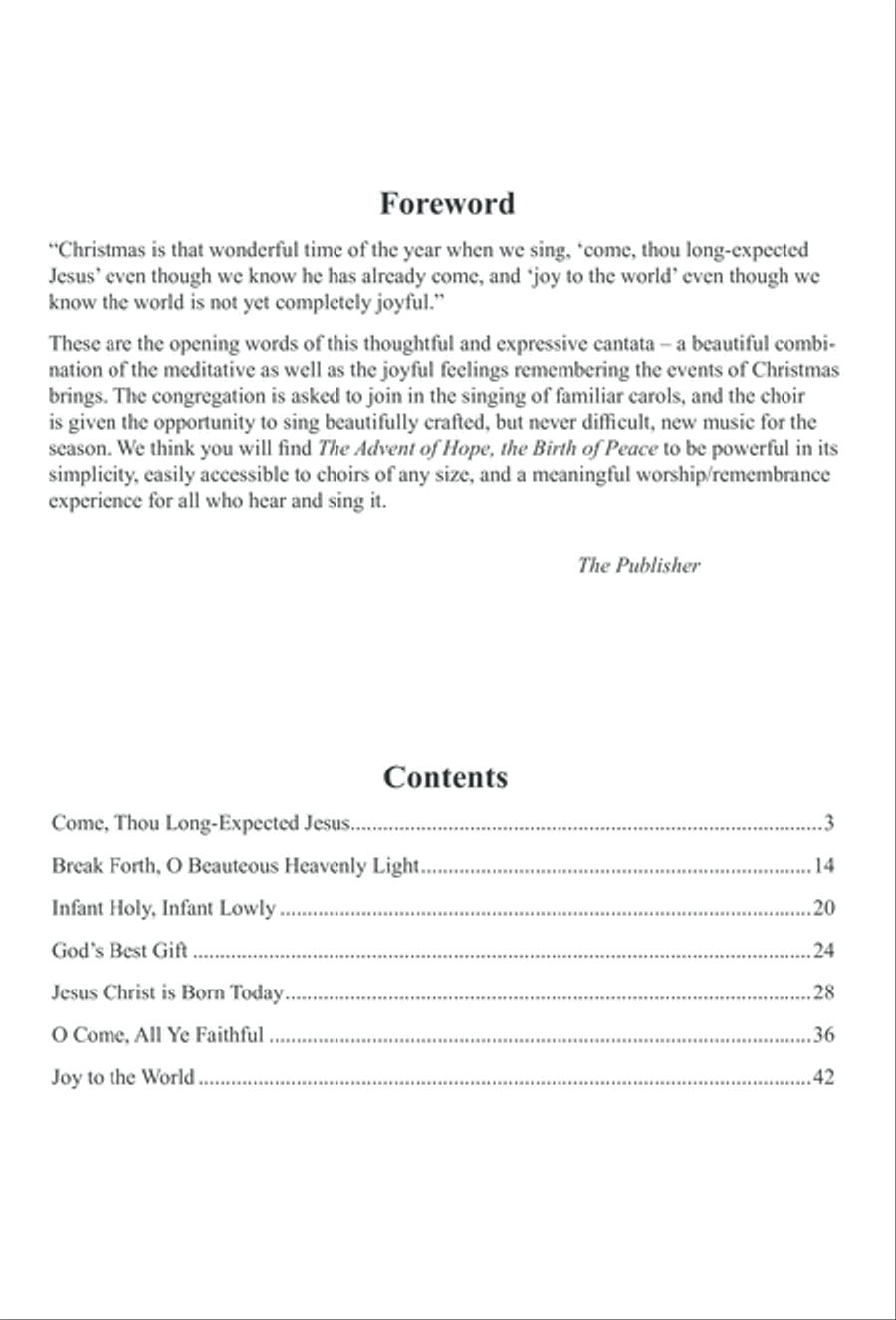 The Advent of Hope, the Birth of Peace (Digital Download) 3-Part scores gallery preview page 4