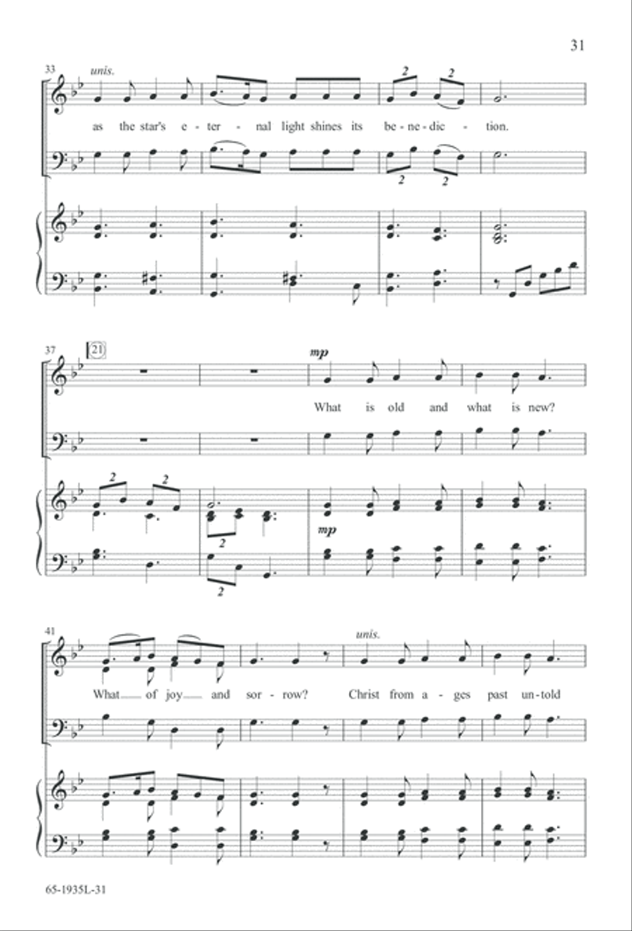 The Advent of Hope, the Birth of Peace (Digital Download) 3-Part scores gallery preview page 33