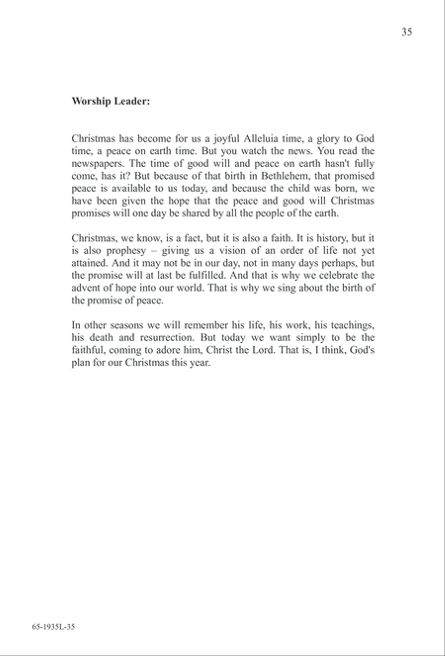 The Advent of Hope, the Birth of Peace (Digital Download) 3-Part scores gallery preview page 37