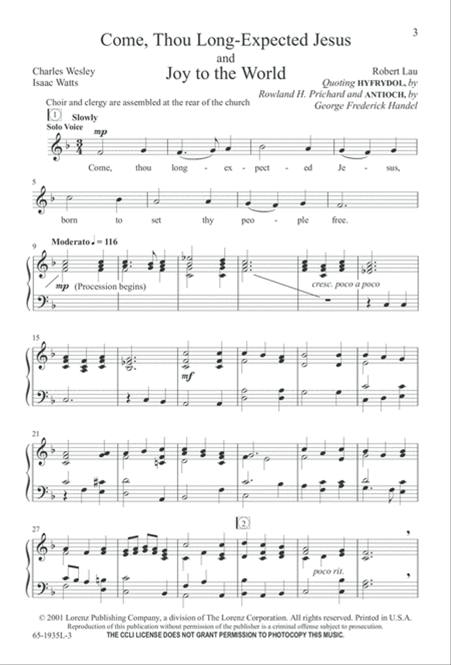 The Advent of Hope, the Birth of Peace (Digital Download) 3-Part scores gallery preview page 5