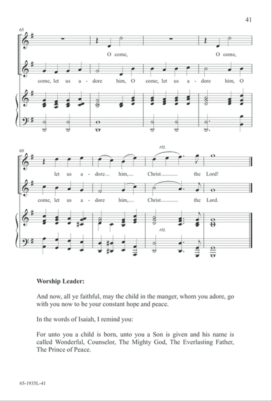 The Advent of Hope, the Birth of Peace (Digital Download) 3-Part scores gallery preview page 43