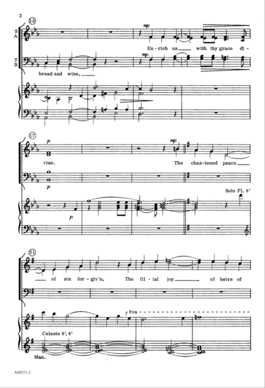 One Bread, One Cup, One Body (Digital Download) 4-Part scores gallery preview page 2