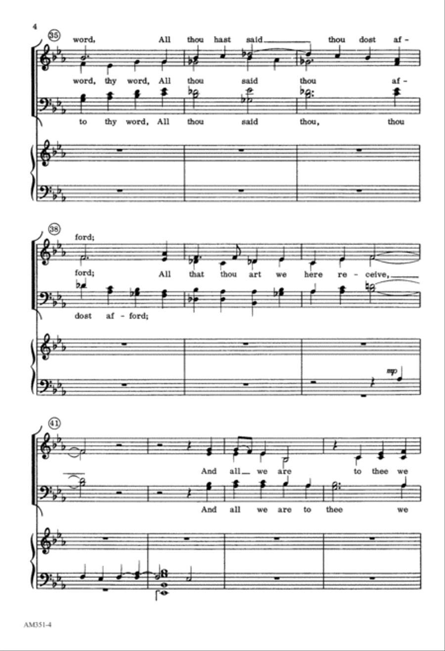 One Bread, One Cup, One Body (Digital Download) 4-Part scores gallery preview page 4