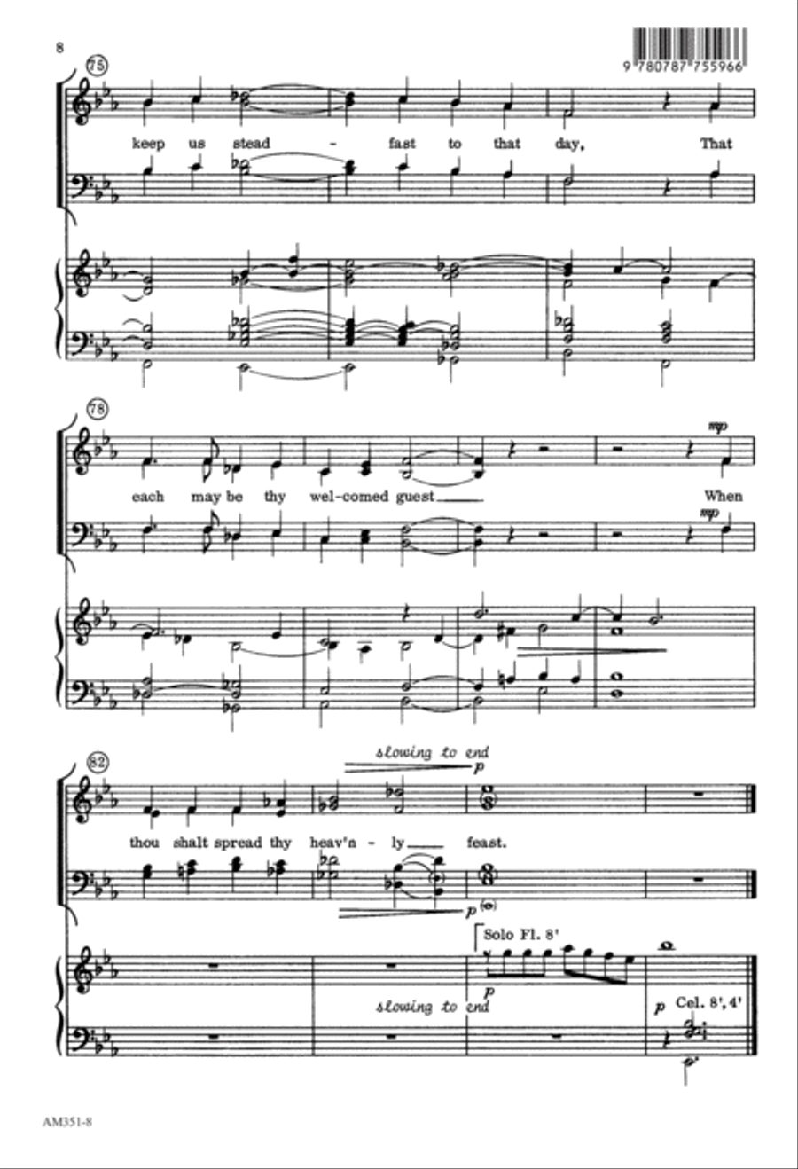One Bread, One Cup, One Body (Digital Download) 4-Part scores gallery preview page 8