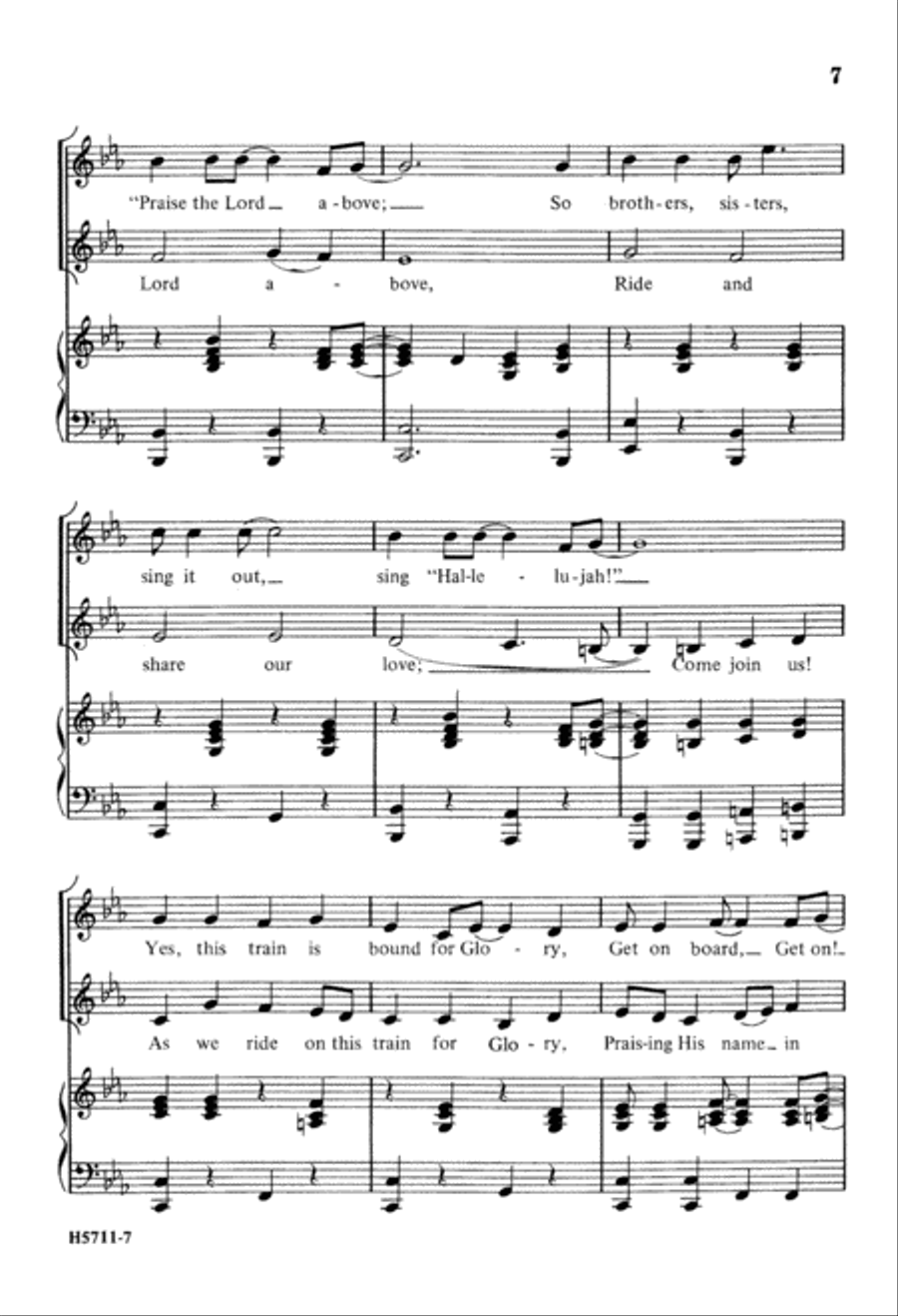 Get on Board, Get on (Digital Download) 2-Part scores gallery preview page 7