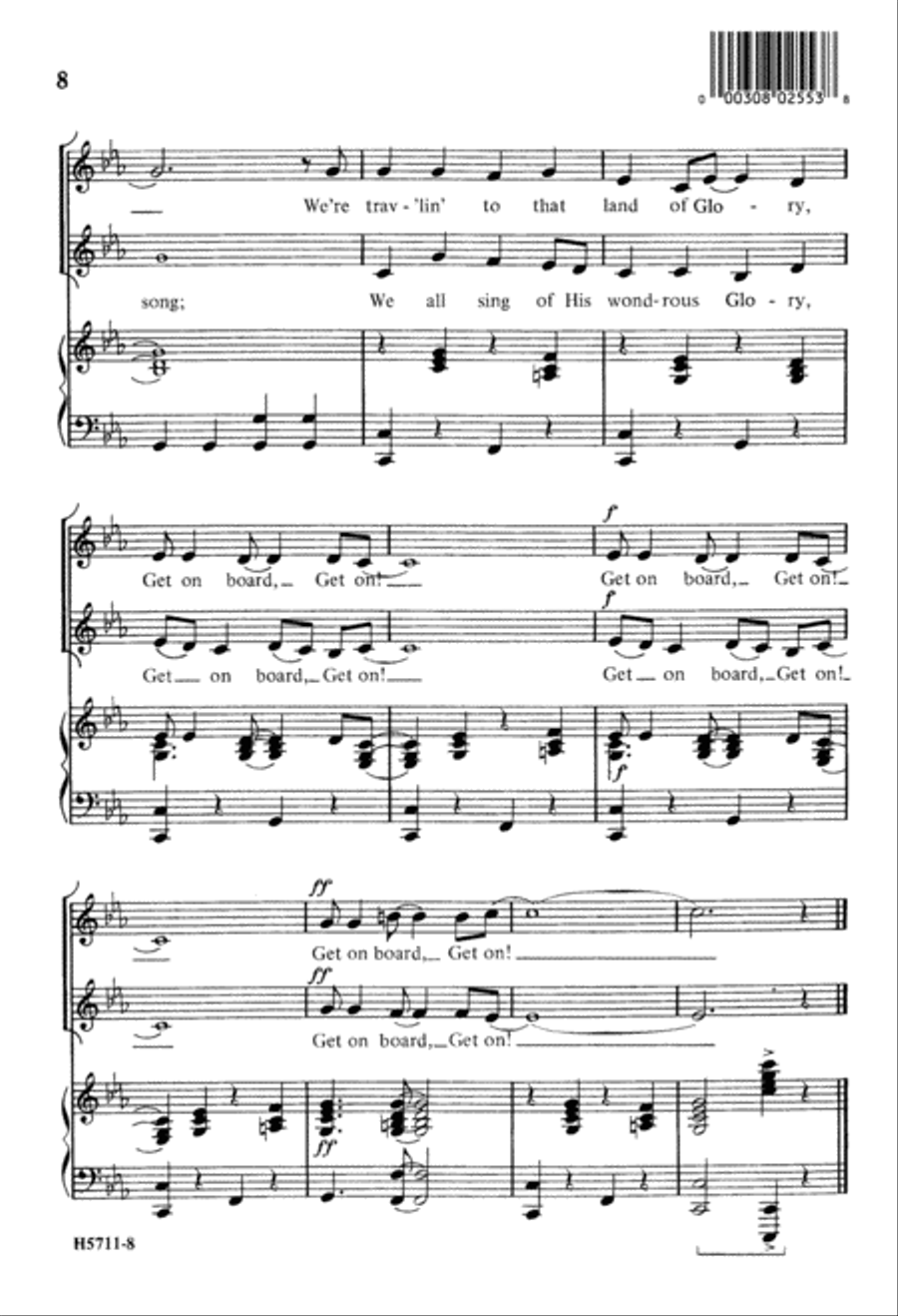 Get on Board, Get on (Digital Download) 2-Part scores gallery preview page 8