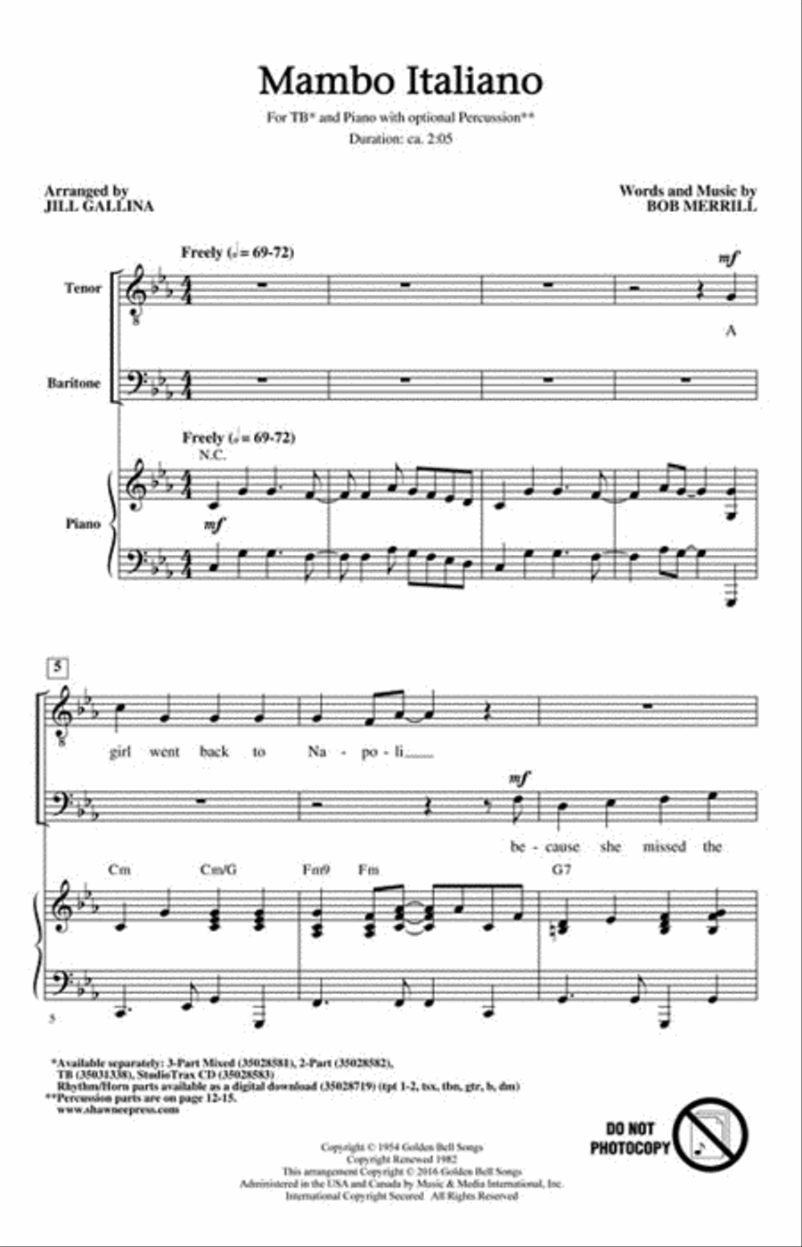 Mambo Italiano Mambo Italiano TB scores gallery preview page 2